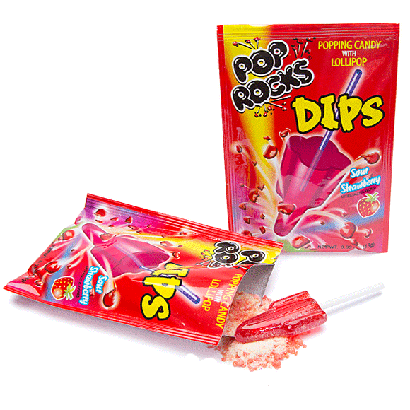 Pop Rocks Dips - Sour Strawberry - Sugar Life Candy