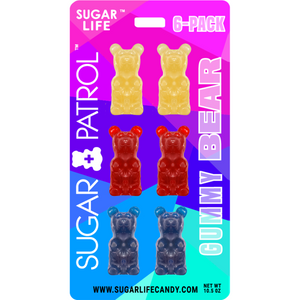 Sugar Life 6 Pack of Giant Gummy Bears