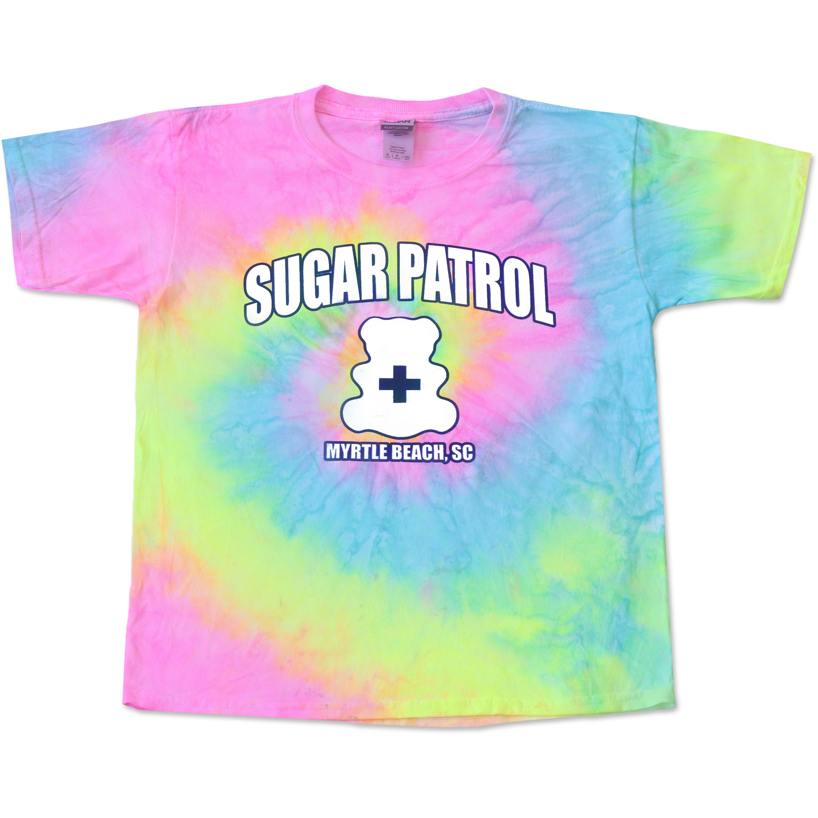 Sugar Patrol Kids T-Shirt - Rainbow Neon Tie Dye