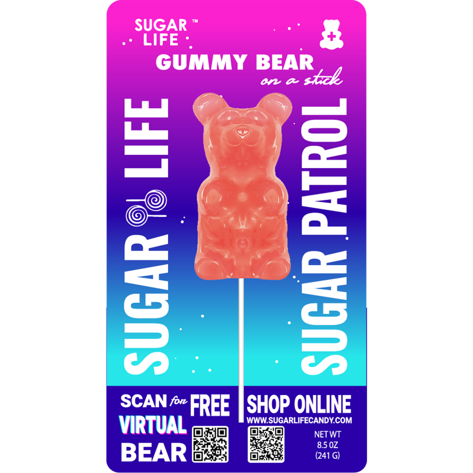 Sugar Life Gummy Bear on a Stick Bubble Gum