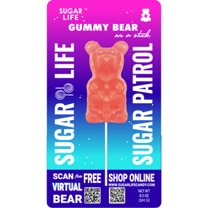 Sugar Life Gummy Bear on a Stick - Bubble Gum